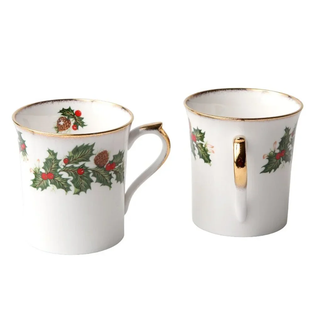Vintage Queens Rosina Yuletide Christmas Tea Coffee Mug Creamer Sugar Bowl China - Picture 4 of 10